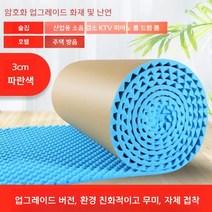 방음벽 흡음 판넬 보드 방음재 자재 차음 부스 흡음재, 파란색 3cm 두꺼운 스펀지1사각형