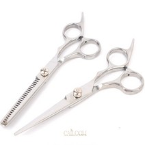 CAILOOM 가정용 헤어 틴닝 셀프커터 아기미용 고급 미용 이발 가위 숯 숱가위 머리숱치기 앞머리가위, 컷팅용, 기본