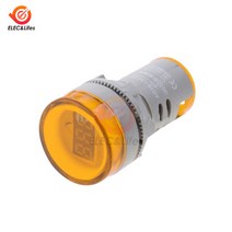 전압계 60-500V AC 미니 디지털 신호 램프 LED 디스플레이 게이지 볼트 전압 측정기 표시 등 테스터 110V 2, 02 Yellow