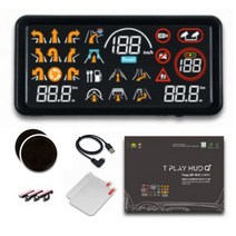 T-PLAY HUD-Q 12.7cm 네비게이션형 A.I 헤드업 디스플레이 풀패키지   반사필름 2장, T-PLAY HUD Q 풀패키지 반사필름 2장