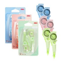 DELI 델리 파스텔 마카롱 수정테이프 리필 71470, 핑크