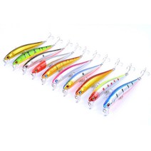 +플로팅미노우 9.7cm 8.2g+ 미노우 루어낚시 배스, 색상랜덤