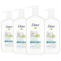 Dove 울트라 케어 컨디셔너 하이드레이션 4개 팩 건성 모발용 오일 호호바 스위트 아몬드 함유 31온스