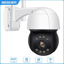 현관문CCTV 가정집 펫 홈 5MPPTZ 와이파이 IP 카메라 야외 AI 인간 자동 추적 무선 오디오 2MP 3MP 스마트 보안 CCTV 클라우드 스토리지, 5MP 64G Card_영국 플러그