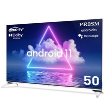 프리즘 50인치 안드로이드11 스마트 UHDTV A5011i 크롬캐스트 블루투스5.1지원, 벽걸이 기사설치