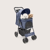 피카노리 반려동물 4륜 유모차, 파인로드 블루 (PECA1083)