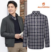 [올포유] [모델착장] 남성 체크 긴팔 셔츠 AMBSJ3654-915_G
