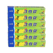크린랲 크린랩 주방용 증정 식품용 일회용 비닐랩 30cm x 100m, 6개