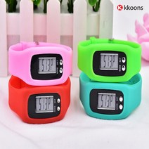 [1+1] 다이소 만보기 손목 시계 만보 시간 팔찌 하루걸음수 만보는몇키로 어린이 만보기 런닝용 만보기 실리콘 시계, 연핑크, 그린