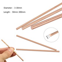 견고한 1pcs 구리 막대 라운드 바 diameter3-30mm 길이 50-300mm 핸들 재료 볼트 금속 공예 및 작업 취미, 04 Dia 6mm_03 200mm