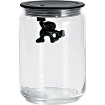 [ 아마존 독일 직구 ] alessi 감성주방용품 di 유리 gianni jar 작은 남자는 열가소성 수지로 된 밀폐형 뚜껑이 있는 단단한 중간 주방 상자