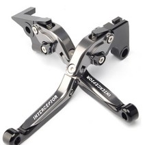 로얄 엔필드 650 인터셉터 바이크 오토바이 액세서리 CNC 조정 가능한 확장 접이식 브레이크 클러치 레버, 02 다크 그레이