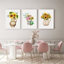 셀러허브 감성 수채화 해바라기 그림 액자 No1 10 캔버스 20호, 5번／20호53x73cm(캔버스액자옆면연장)