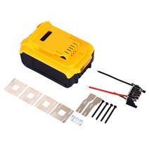 Huante 리튬 이온 배터리 플라스틱 케이스 PCB 충전 보호 회로 기판 쉘 Dewalt 18V 20V, 옐로우 & 블랙