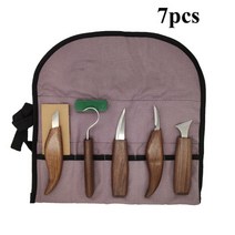 두드카빙 우드카빙키트 카빙 나이프 칼 초보자키트 3710pcs 끌 목공 커터 손 도구 세트 나무 조각 칼 diy 필링 목각 조각 숟가락 조각 커터, 7개
