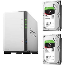 시놀로지 나스 ds 220 j 920 pm9a1 가정용 개인용 nas 외장 cd롬 synology hdd 세트 2베이 amp seagate hdd ironwolf-1tbx2, 1tb×2세트