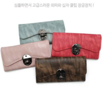 미니클러치 십자클립 여성 가죽장지갑 스마트폰 지갑