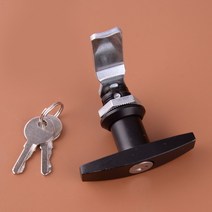 포터공구함 화물차 적재함 후방 고정 T자형 핸들 캐비닛 도구 상자 차고 캐노피 도어록 잠금 래치 픽업 자동차 자동 트럭용 2 키 포함