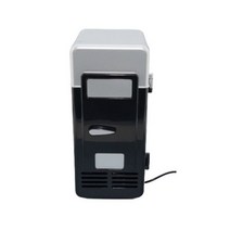 차량용냉동고 자동차 전기 소형 차량용 휴대용 미니 개인 냉장고 USB 음료 캔 냉각, Black