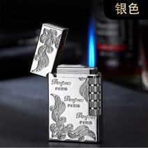 ZORO 고급금장라이터 빈센조 가스충전식 캠핑토치, 실버