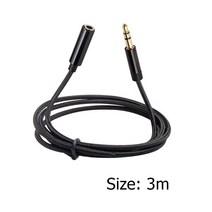 3.5mm 포트 오디오 헤드폰 연장 케이블 남성여성 Aux 어댑터 컴퓨터 자동차 이어폰 스피커용, [04] 3M