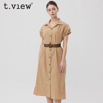 티뷰 튤립소매라탄벨티드원피스_V3B-VOP018