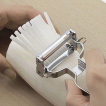시모무라 양면채칼 스텐필러 2종, 1. 필러 + 채칼(굵은채)