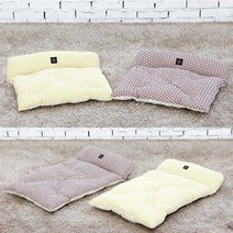 애견 방석 강아지 하우스 켄넬 쿠션 매트 사계절 사각 베드, 옐로우