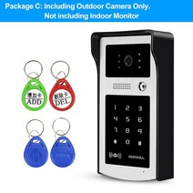 월패드 아파트인터폰 7'' 컬러 유선 비디오 도어 폰 RFID 카메라 초인종 인터콤 시스템 홈 아파, 03 Outdoor Camera Only