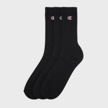 챔피온 ASIA C로고 클래식 풀랭스 삭스 3팩 (BLACK) CKSS1E238BK