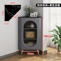 삼각 형 코너 장식 장 슬라이딩 거실 스탠드 수건장, 집회, F.폭40X1미터높이)그레이+마블슬레이트