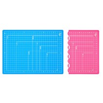 나카바야시 A4 컬러 커팅매트 접이식 휴대용 책상 고무 칼 재단판 310x230, 스카이블루