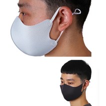 마스크 숨막힘 3매입 운동선수 영구 에어메쉬 여름 골프 답답하지않은 달리기 운동할때, 그레이3개