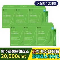 속편한 과채 천연 효소 분말 40대 몸매관리 슬림에스 탄탄한 튼튼한 중년 속 건강 에좋은 하루 아침 생생 효소 분말 소화효소추천 유산균효소 속편한효소 리파아제 정제효소, 6통, 60포