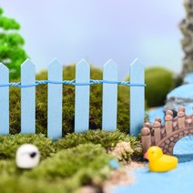 방부목 울타리 담장 접이식 펜스 마당 나무 방부목 정원 화단 꾸미기 미니어처 정원 울타리 장식 나무 DIY, 09 Light blue_01 1pcs 90x5cm