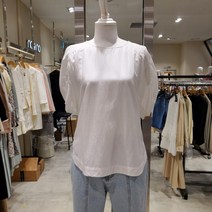 온앤온 벌룬 슬리브밴딩 블라우스