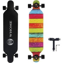WHOME Longboard 성인용 41 인치 롱 보드Teenagers Girls BeginnerPro 하이브리드 프리 스타일 조각 크루징 보드 TTool이있는 스케이트, 8