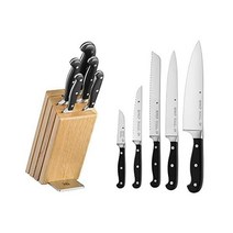 WMF Spitzenklasse 플러스 나이프 세트가있는 블록 6 개 독일 제 단조 5 오크 나무 성능 절단, 6 pieces with oak knife block, Single