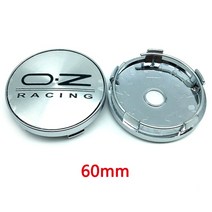 4pcs 56mm 60mm 65mm 68mm 자동차 휠 센터 허브 뚜껑 림 커버 자동 OZ 로고 배지 엠 블 럼 외관 스타일링 액세서리, [07] 60mm Silver Black