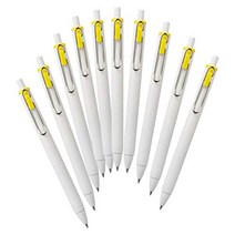 MITSUBISHI Pencil 미쓰비시 연필 젤 볼펜 Uniball One 0.38 Yellow 10 Pieces Hako UMNS38.2, 1개, 상품명참조