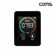 Coms 이산화탄소 측정기 CO2 공기질 가정용 실내, 단품