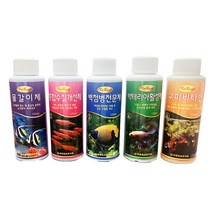 투터치 물갈이약 5종 세트 120ml (물갈이제 박테리아제 수질개선제 구피비타민 백점병전문제), 5개입
