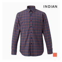 [인디안] [INDIAN] 오렌지 믹스 중체크 긴팔셔츠__MITNLWF8311