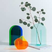 아크릴 인테리어 꽃병, C타입(오렌지)