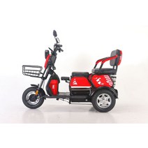 장애인용 3발전동스쿠터 오토바이삼발이 어르신전동차 전기 세발 자전거 가정용 소형 레저, 레드 베어카, 단일사이즈
