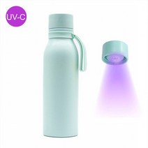 스마트 UV 정수기 병 살균기 진공 보온병 물병 셀프 클린 휴대용 스포츠 스테인레스 스틸 600ml, 01 blue_01 0.6L
