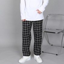 사각체크 밴딩팬츠