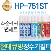 현대 큐밍 HP-751ST 고품질 정수기 필터 호환 전체 1년, 선택02_1년관리세트(4+2+1+1=8개)