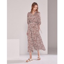 22SS 브라운 패턴 스트랩 원피스 VLDR2B263W2