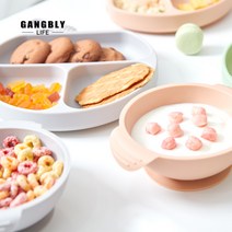 [익일출고] 강블리 하이킨더 유아용 실리콘, 세이지그린, 흡착식판